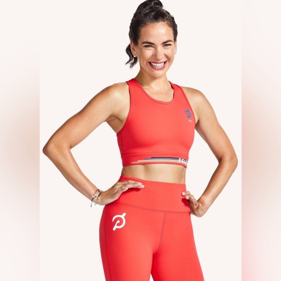 Peloton Women's Racerback Sports Bra Red Olympic Line Size Medium - Picture 5 of 9